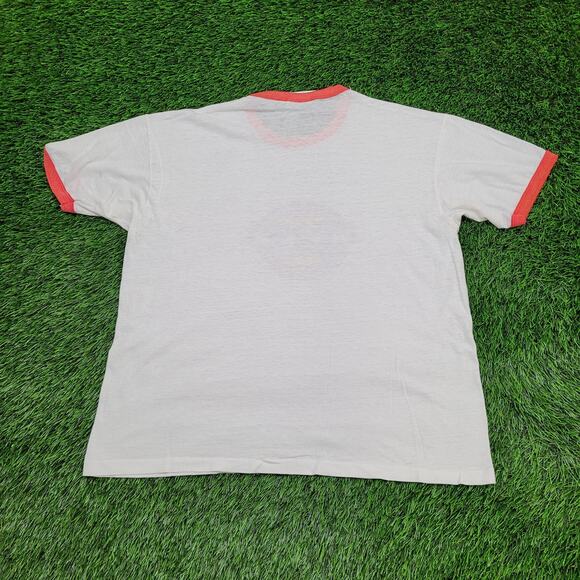 Vintage 1984 North Texas State University Shirt Womens XL 21x25 Ringer - Picture 2 of 13